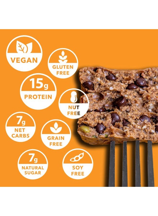 Feel Vegan Protein Bars - Keto, Gluten Free, Organic, 15g Protein - Dairy Free, Low Sugar - Variety Pack (6 Flavors, 6 Pack)