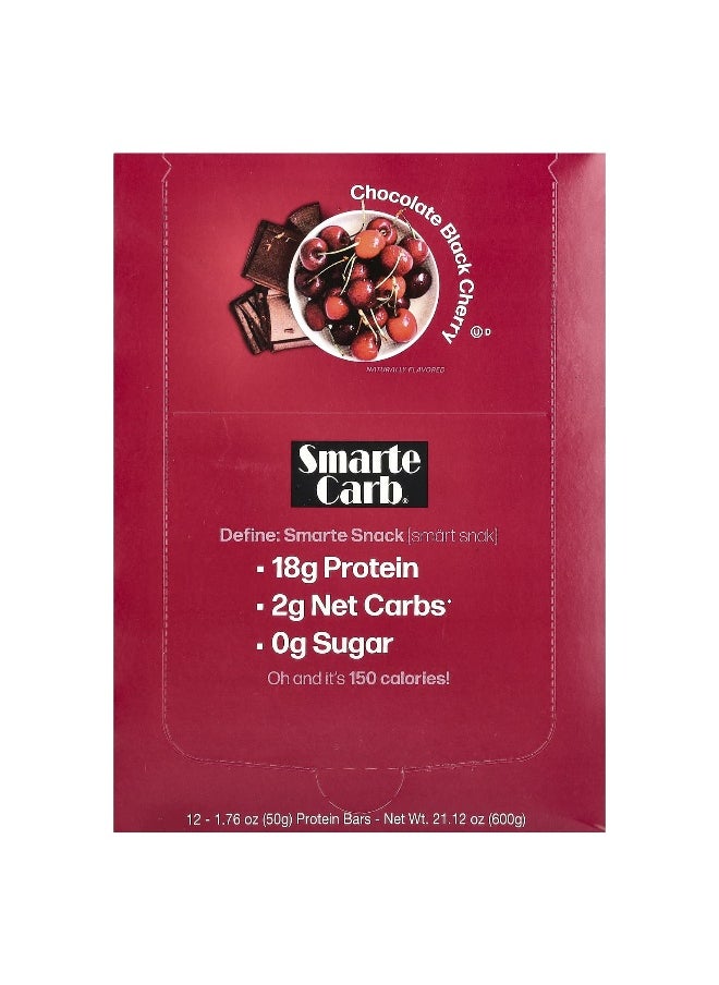 NuGo Nutrition, Smarte Carb® Protein Bar, Chocolate Black Cherry, 12 Bars, 1.76 oz (50 g) Each