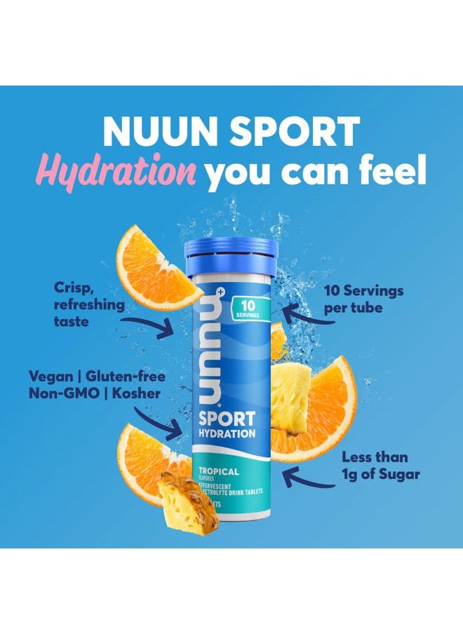 Sport Electrolyte Tablets with Magnesium, Calcium, Potassium, Chloride & Sodium, Gluten Free & Vegan, Mixed Flavors, 4 Pack (40 Servings Total)