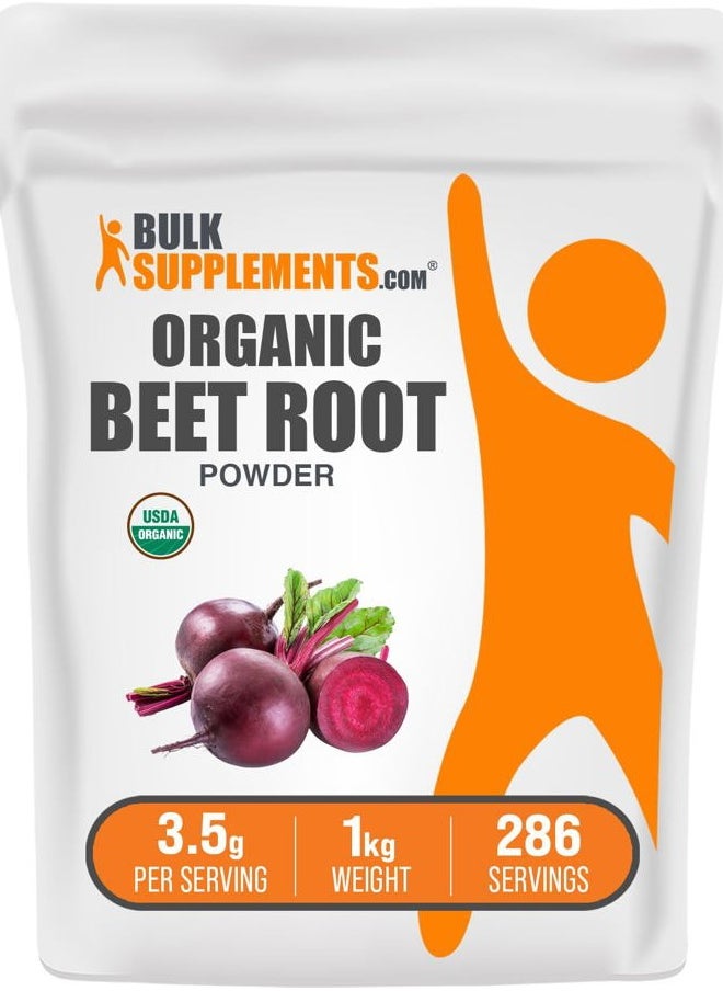 .com Organic Beet Root Powder - Superfood Supplement, Beet Root Supplements - Vegan & Gluten Free, 3.5g per Serving, 1kg (2.2 lbs) (Pack of 1)