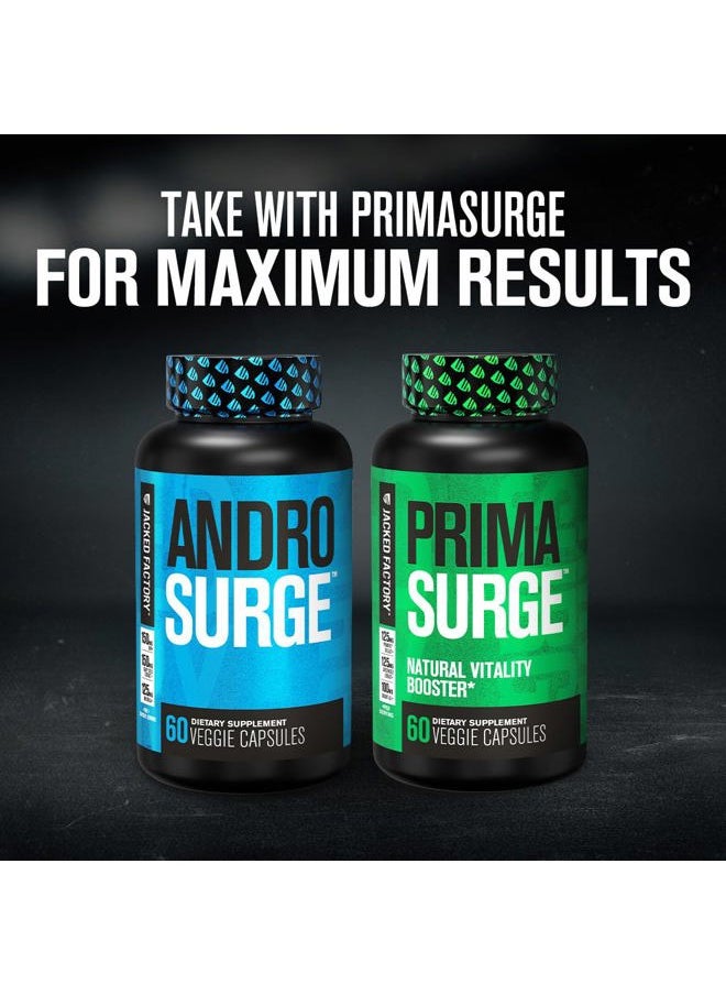 Androsurge Estrogen Blocker for Men - Natural Testosterone Booster for Men & Estrogen Metabolizer with Tongkat Ali, DIM, Long Jack & More - Test Booster & Muscle Builder - 60 Count