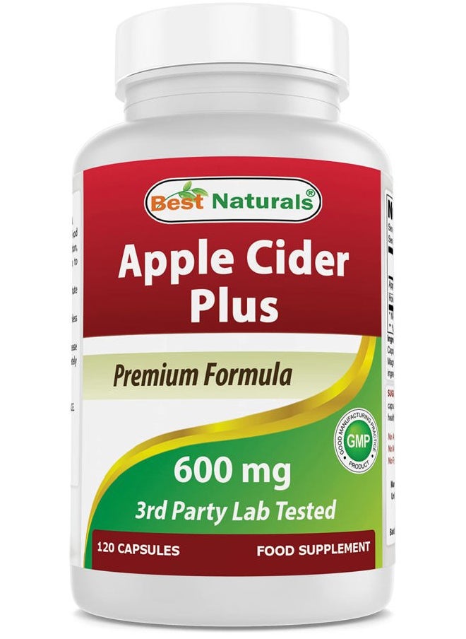 Apple Cider Vinegar Plus 500 Mg Capsules, 120 Count