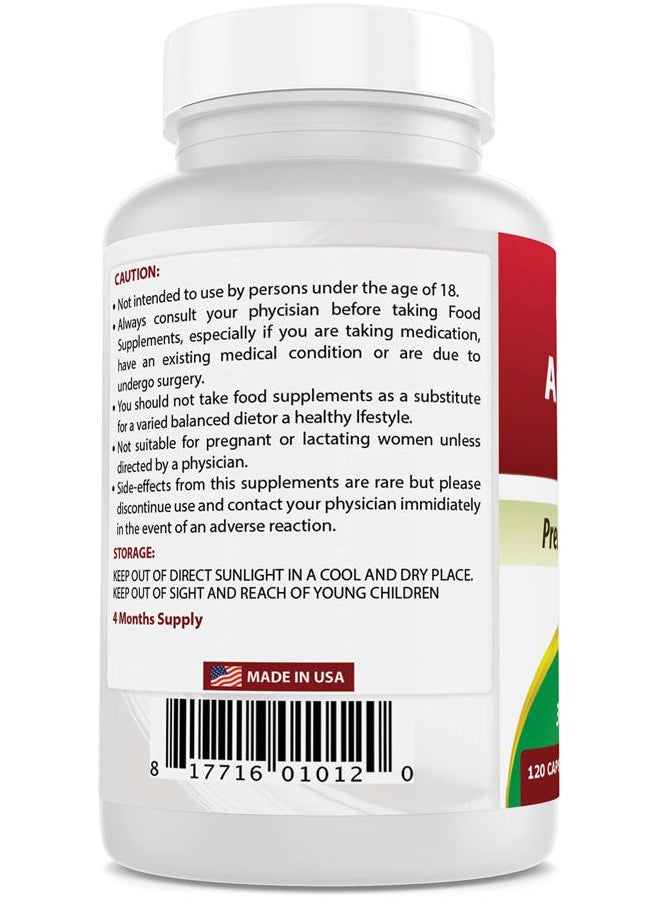 Apple Cider Vinegar Plus 500 Mg Capsules, 120 Count