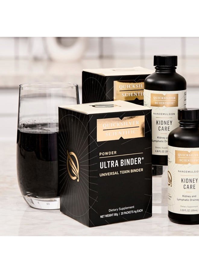 Ultra Binder Stick Packets - Multi Toxin Binder with Bentonite Clay Powder, Zeolite Detox & Charcoal - Supplement for Gut Support & The Body's Toxin Removal Process (20 Sticks)