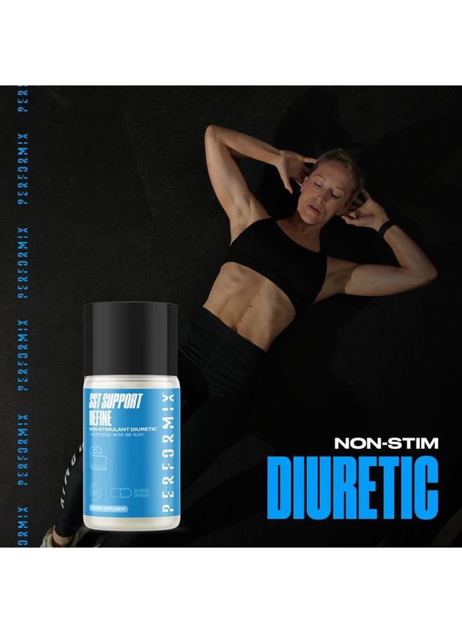 SST Support Define Non-Simulant Diuretic - 60 Veggie Capsules - Reduce Water and Bloating - Support Urinary Tract Health & Full Body Cleanse with Dandelion Extract & Apple Cider Vinegar