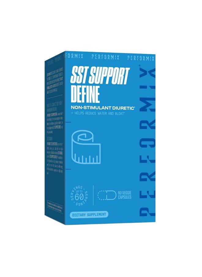 SST Support Define Non-Simulant Diuretic - 60 Veggie Capsules - Reduce Water and Bloating - Support Urinary Tract Health & Full Body Cleanse with Dandelion Extract & Apple Cider Vinegar