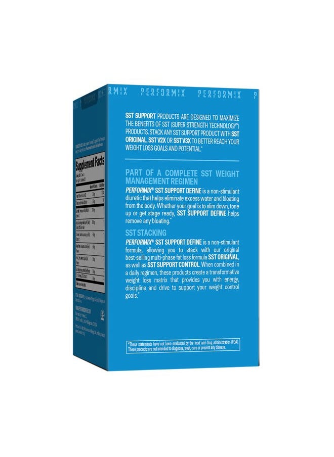 SST Support Define Non-Simulant Diuretic - 60 Veggie Capsules - Reduce Water and Bloating - Support Urinary Tract Health & Full Body Cleanse with Dandelion Extract & Apple Cider Vinegar