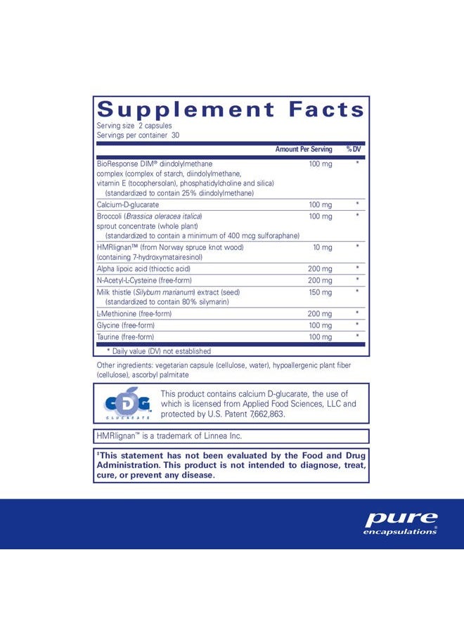 DIM Detox | Supplement Support for Detoxification and Cellular Health* | 60 Capsules