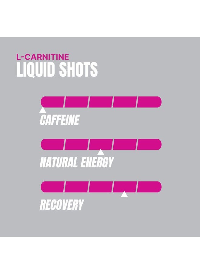 L-Carnitine Liquid 3000, Stimulant-Free Liquid Shots for Men & Women – Clean Workout Drink for Energy, Performance & Muscle Recovery - No Sugar, No Carbs - 31 Servings, Berry