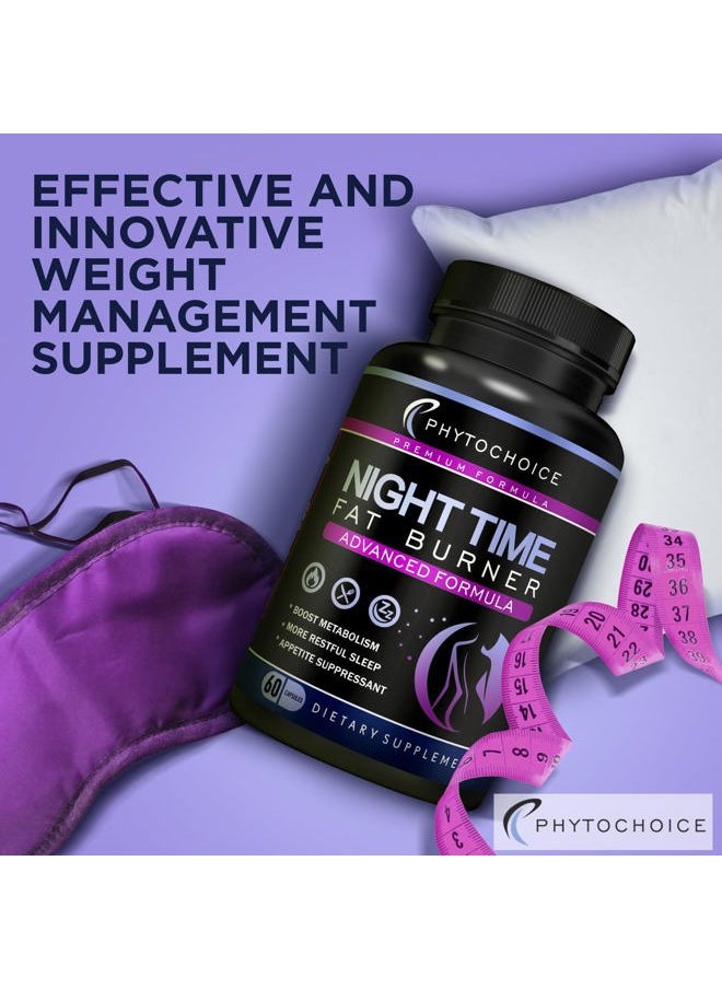 Night Time Weight Loss Pills -Carb Blocker Appetite Suppressant with Melatonin-Fat Burner Diet Pills that Work Fast for Women-Nighttime Metabolism Booster-Overnight Fat Burning Pills-1 Pack