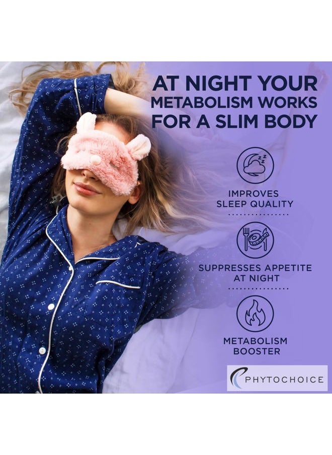 Night Time Weight Loss Pills -Carb Blocker Appetite Suppressant with Melatonin-Fat Burner Diet Pills that Work Fast for Women-Nighttime Metabolism Booster-Overnight Fat Burning Pills-1 Pack