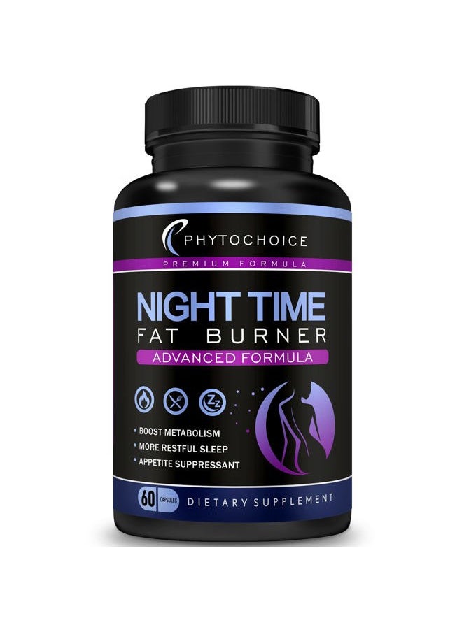 Night Time Weight Loss Pills -Carb Blocker Appetite Suppressant with Melatonin-Fat Burner Diet Pills that Work Fast for Women-Nighttime Metabolism Booster-Overnight Fat Burning Pills-1 Pack