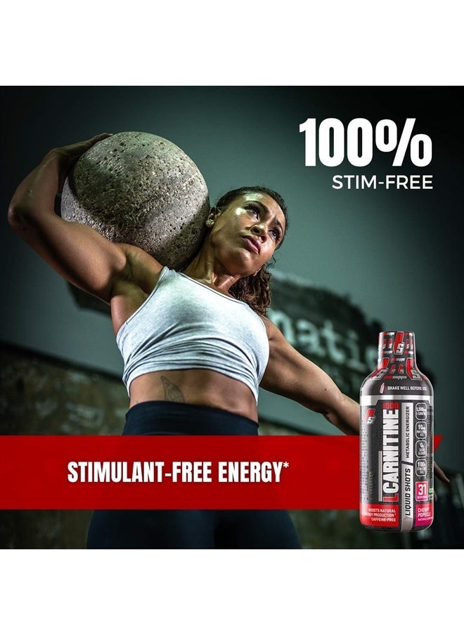 L-Carnitine Liquid 1500, Stimulant-Free Liquid Shots for Men & Women - Clean Workout Drink for Energy, Performance & Muscle Recovery - No Sugar, No Carbs - 31 Servings, Berry
