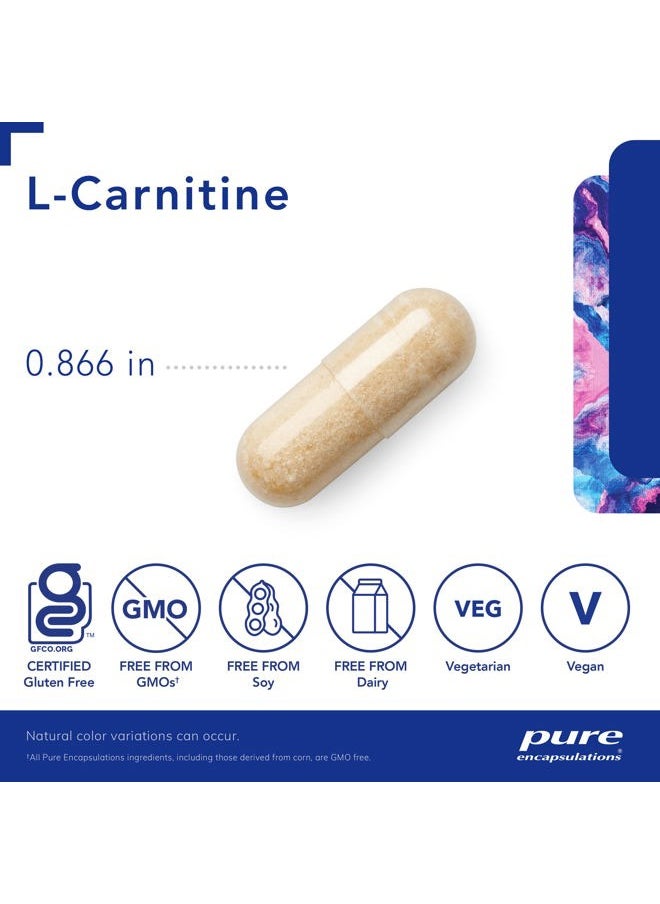 L-Carnitine | Hypoallergenic Supplement for Cardiovascular and Endurance Support | 60 Capsules
