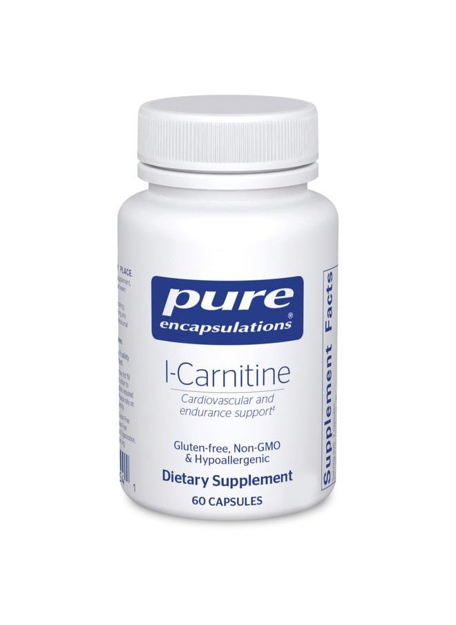 L-Carnitine | Hypoallergenic Supplement for Cardiovascular and Endurance Support | 60 Capsules