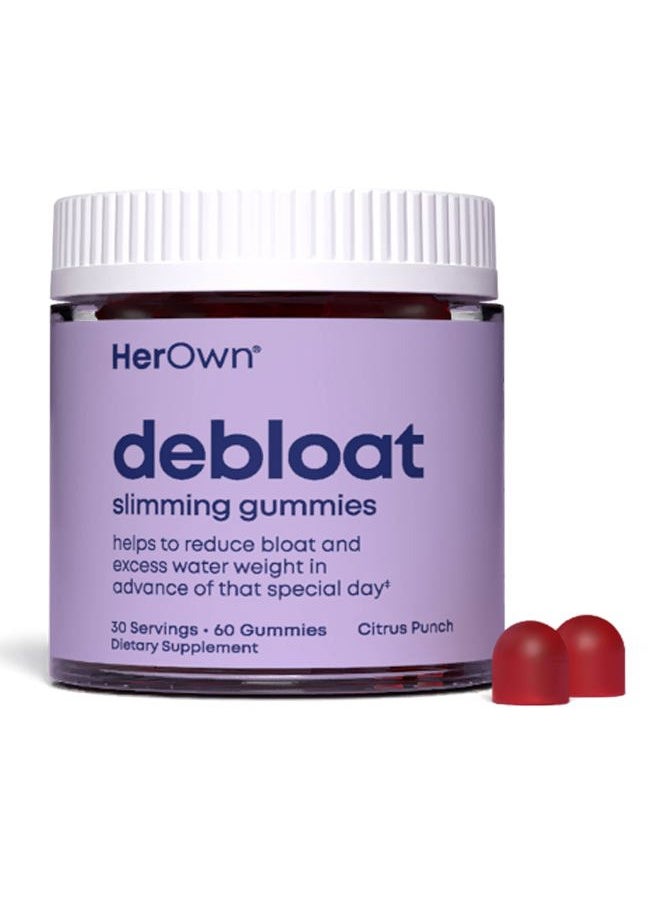 Debloat Gummy, Bloating and Gas Relief, Helps Reduce Water Retention, Supports Energy, with Apple Cider Vinegar and Dandelion, Gluten and Soy Free, Vegan, 60 Gummies, 60 Servings