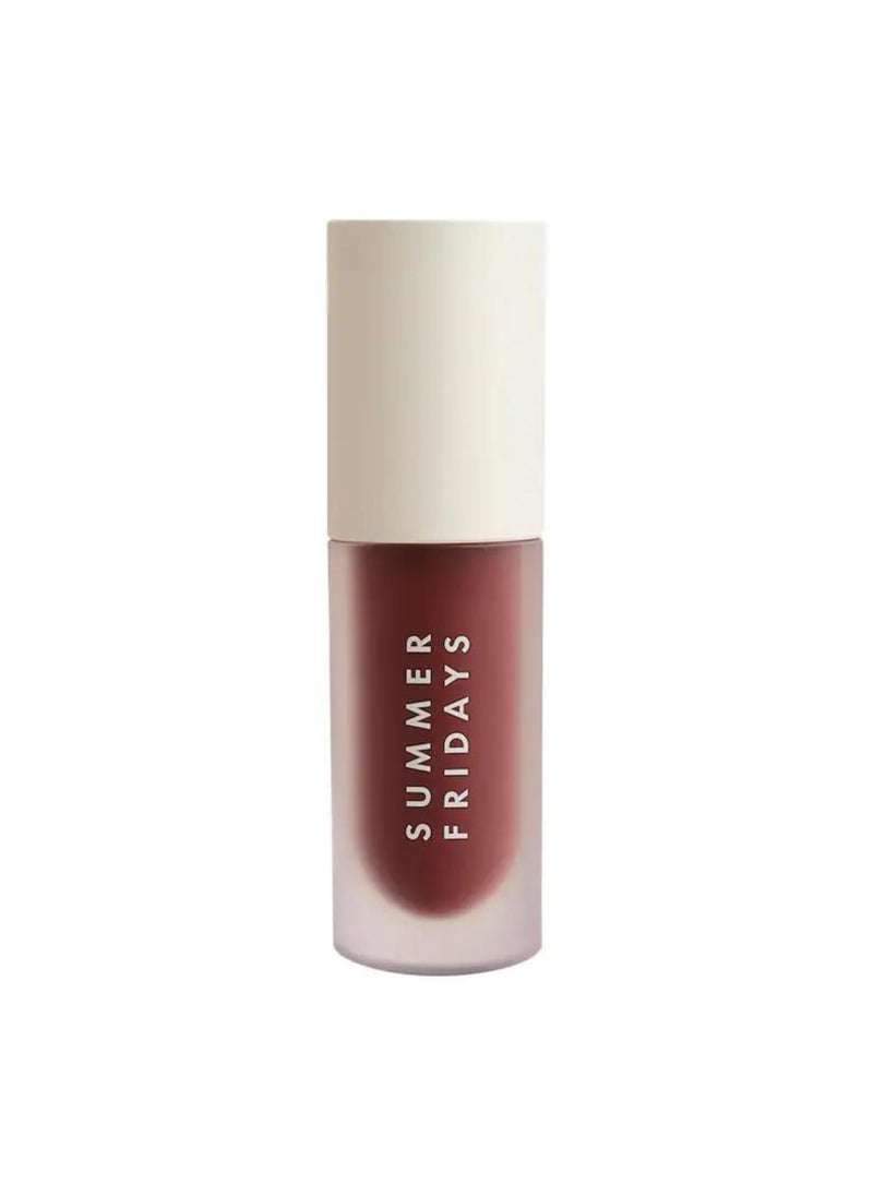 Summer Fridays Dream Lip Oil - Tinted Lip Oil with Moisturizing Sheer Coverage, High-Shine and Deep Hydration - Non-Sticky Formula for Long-Lasting Softness - Rosewood Nights (0.15 Oz)
