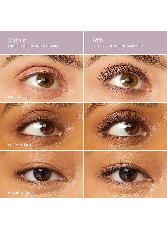 Fullest Volumizing Mascara | Non-Toxic, Vegan, Cruelty-Free, Smudge + Flake-Free, Safe For Sensitive Eyes, For Fuller, Thicker, & Healthier Lashes (Full Size, 0.32 fl oz | 9.5 ml)