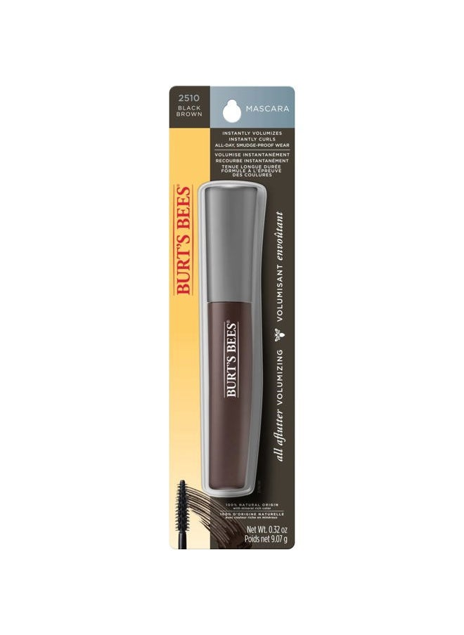 100% Natural Origin Volumizing Mascara, Black Brown, 0.32 Ounce