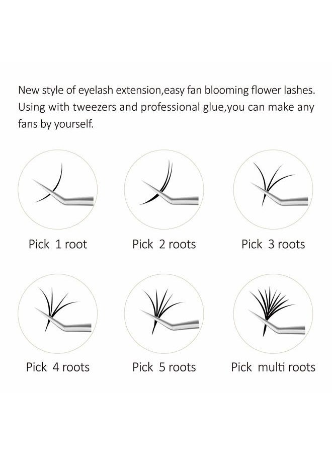 Easy Fan Lash Extensions Volume Lash Extensions 03 05 07 C/D Curl 8-25mm Eyelash Extensions (0.07 C Curl 8-15mm Mix Tray)