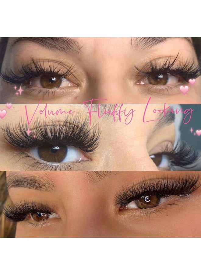 Easy Fan Lash Extensions Volume Lash Extensions 03 05 07 C/D Curl 8-25mm Eyelash Extensions (0.07 C Curl 8-15mm Mix Tray)