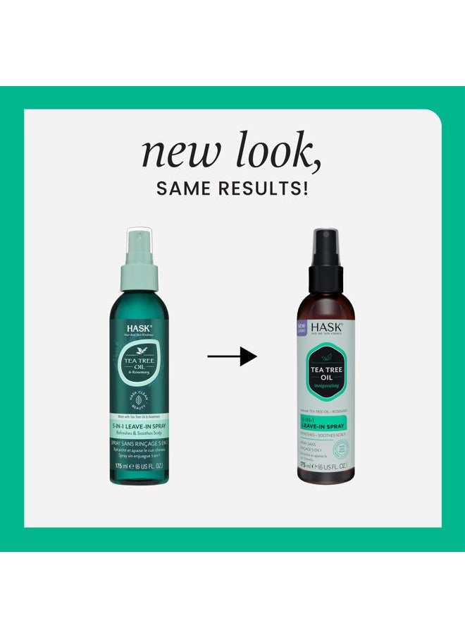 Invigorating TEA TREE OIL 5-in-1 Leave In Conditioner Spray for all hair types, color safe, gluten free, sulfate free, paraben free - TEA TREE 2 PIECE SET
