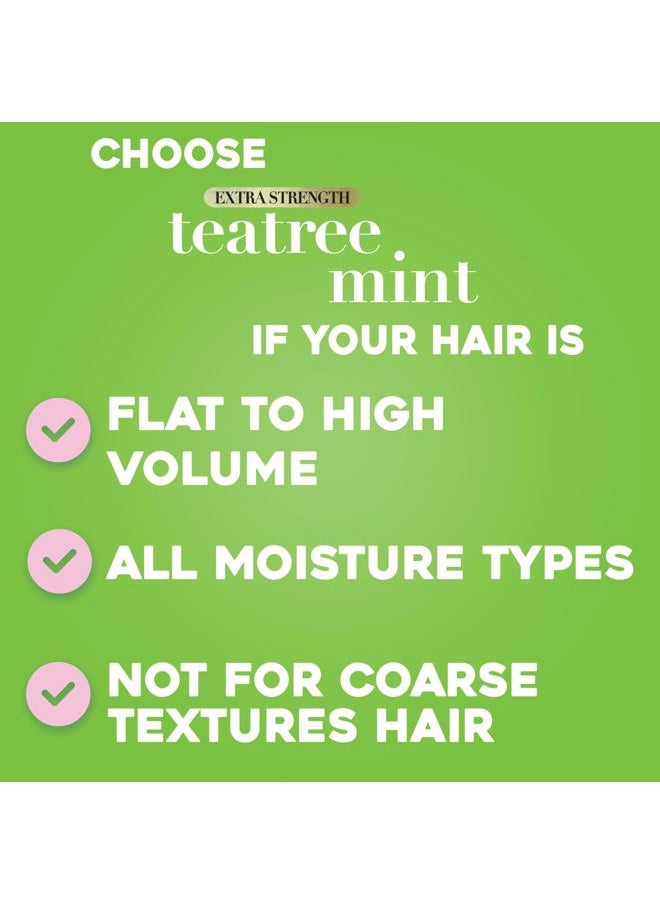 Extra Strength Refreshing Scalp + Teatree Mint Conditioner, Invigorating Conditioner with Tea Tree & Peppermint Oil & Witch Hazel, Paraben-Free, Sulfate-Free Surfactants, 13 fl oz
