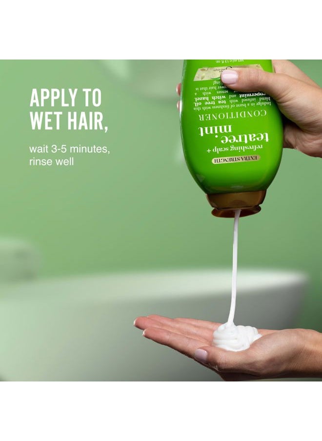 Extra Strength Refreshing Scalp + Teatree Mint Conditioner, Invigorating Conditioner with Tea Tree & Peppermint Oil & Witch Hazel, Paraben-Free, Sulfate-Free Surfactants, 13 fl oz