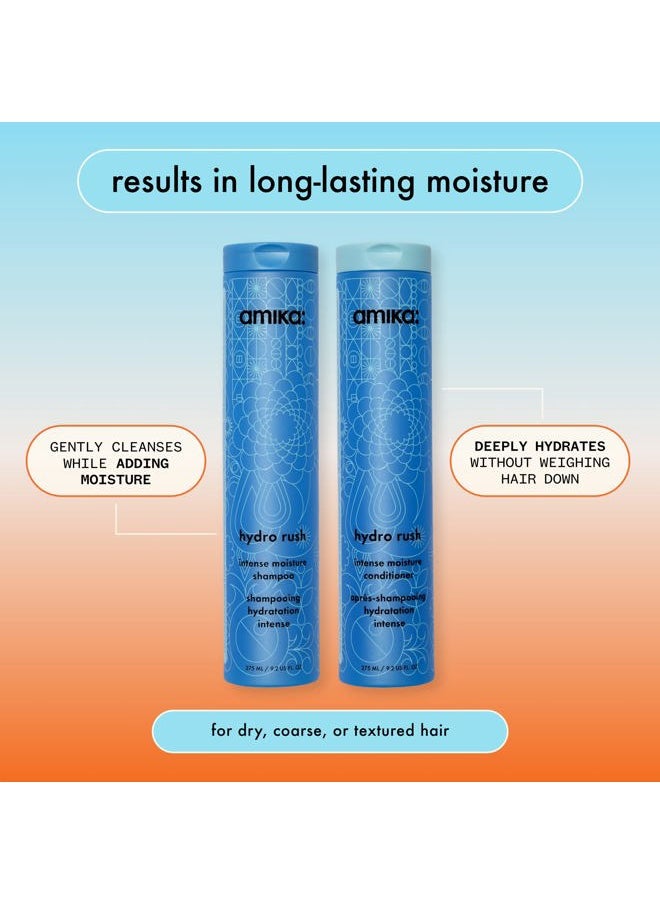 amika hydro rush intense moisture shampoo with hyaluronic acid, 275ml