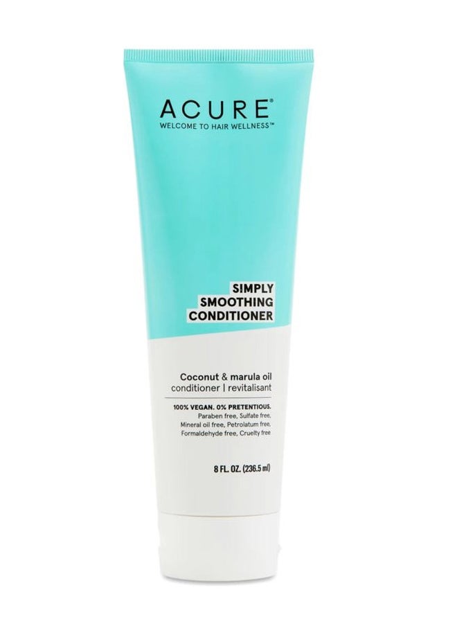 Simply Smoothing Conditioner – Frizz Control & Nourishing Treatment for Silky Hair, Enhances Shine & Softness - Coconut Water & Marula Oil, 8 Fl Oz