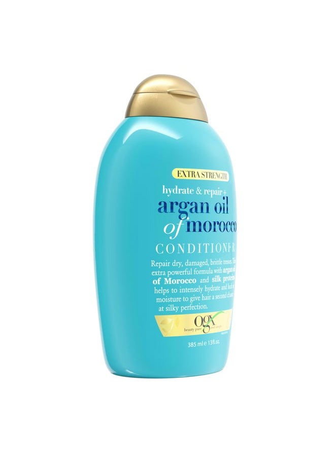 Extra Strength Hydrate & Repair Conditioner with Argan Oil of Morocco for Dry, Damaged Hair, 13 Fl Oz