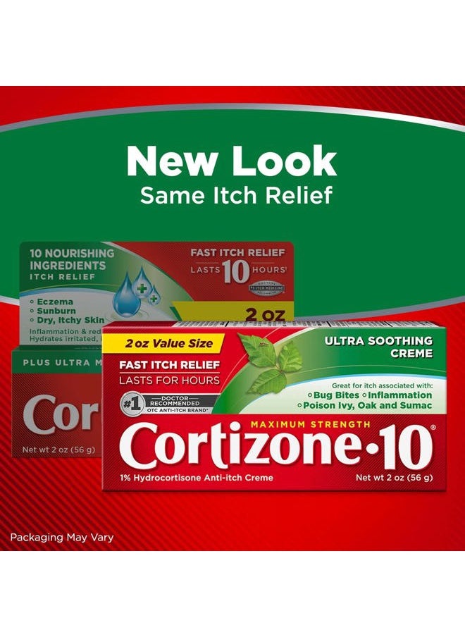 Maximum Strength Ultra Soothing Anti-Itch Cream, 1% Hydrocortisone Creme, 2 oz.