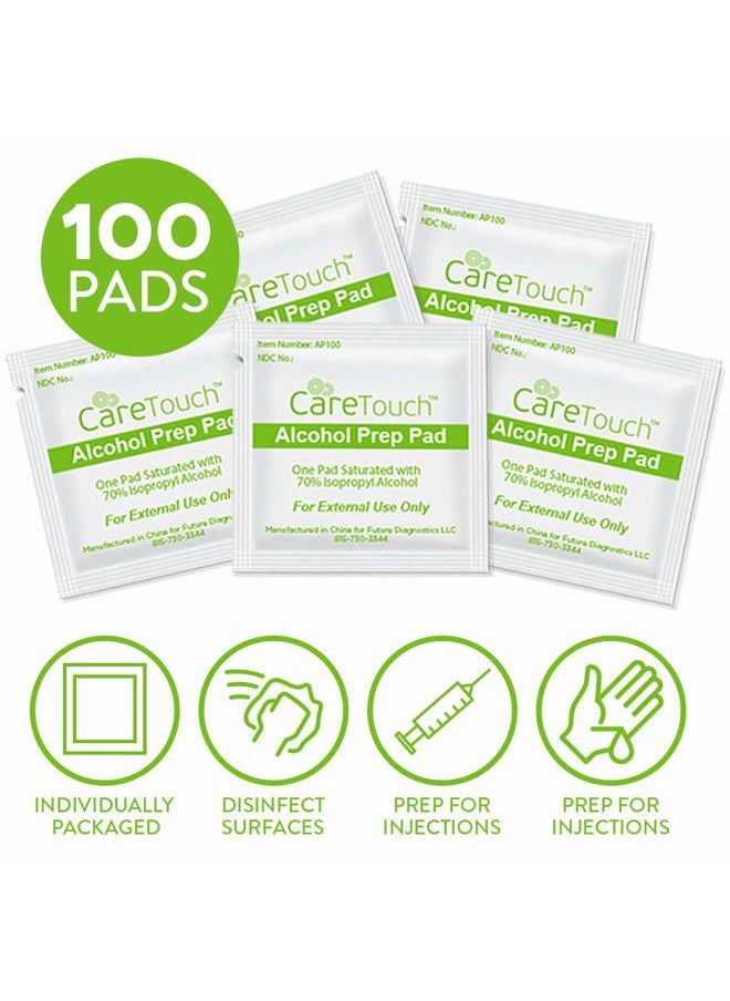Alcohol Wipes - Individually Wrapped Alcohol Prep Pads with 70% Isopropyl Alcohol, Great for Medical & First Aid Kits - Sterile, Antiseptic 2-Ply Rubbing Alcohol Pads - 100 Count