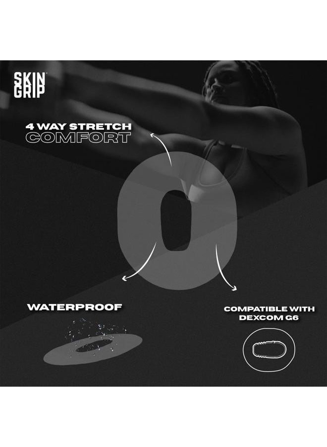 Adhesive Patches for Dexcom G6 CGM – Waterproof & Sweatproof Adhesive for 10-14 Days, Pre-Cut Medical Tape, Continuous Glucose Monitor Sensor Cover – 20 Pack, Clear