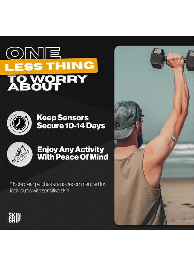 Adhesive Patches for Dexcom G6 CGM – Waterproof & Sweatproof Adhesive for 10-14 Days, Pre-Cut Medical Tape, Continuous Glucose Monitor Sensor Cover – 20 Pack, Clear