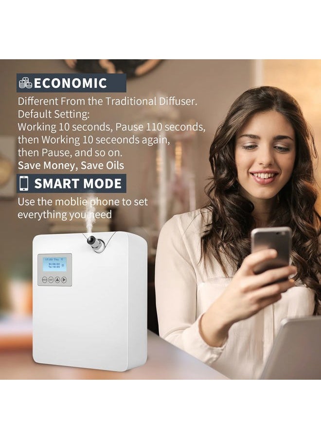 Smart Scent Air Machine with Cold-Air Tech for Home, Hotel Scent Diffuser, Waterless Essential Oil Diffuser 300ML, HVAC Scent Diffuser for Essential Oils for Large Room, Office, Spa