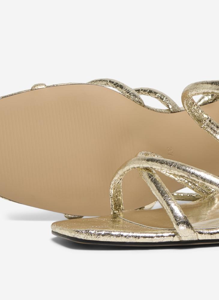 Onlamina-1 Pu Ankle Strap Heeled Sandals