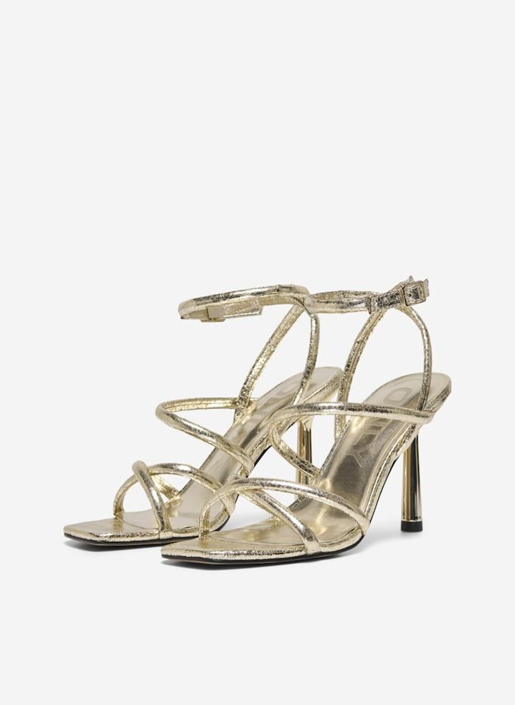 Onlamina-1 Pu Ankle Strap Heeled Sandals
