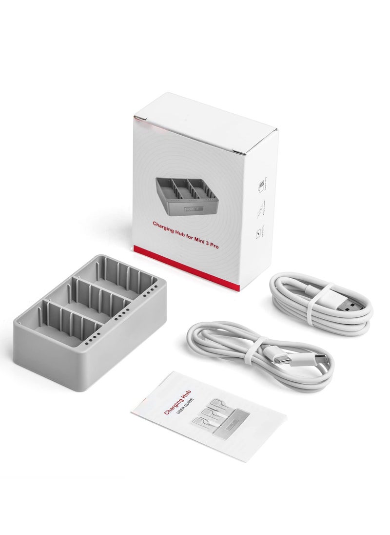 Battery Charging Hub for DJI Mini 3 Pro/Mini 3, Mini 3 Pro Two-Way Charging Hub for DJI Mini 3 Pro/Mini 3 Drone Accessory, Charge 3 Batteries