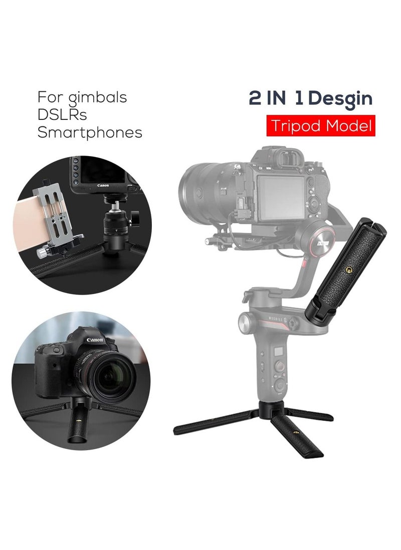 Extended Handle Grip/Tripod 2 in 1 for Gimbal Stabilizer, Tabletop Tripod Stand and Handle Grip for DJI Ronin-S, Zhiyun WEEBILLs, Zhiyun Crane, Desktop Tabletop Tripod Stand for DSLR Cameras