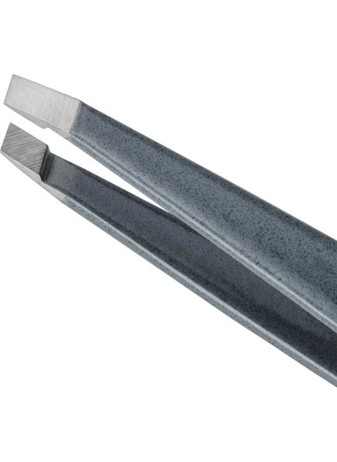 Stainless Steel Slant Tweezer - Eyebrow Tweezers for Women and Men (Blue Stone)