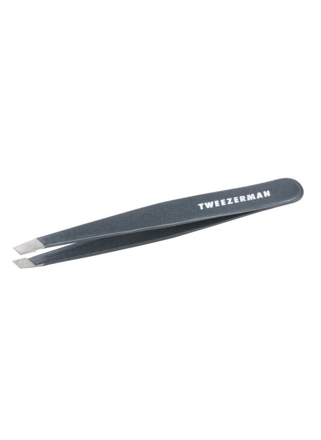 Stainless Steel Slant Tweezer - Eyebrow Tweezers for Women and Men (Blue Stone)