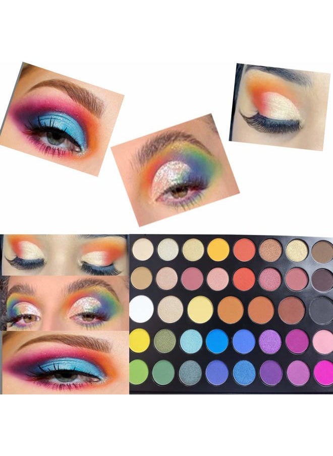 39 Color Pro Makeup Pallet, Pigmented Matte Shimmer Eyeshadow Palette Colorful Neutral Eye Shadow Makeup Palette Waterproof Blendable Eyeshadow Pallet, Cruelty Free