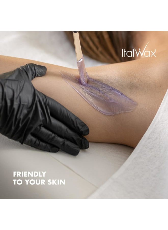 Top Line Orchid - 750g / 1.65lb - Hard wax beads for hair removal - Orchid fragrance - Synthetic formulation ideal for sensitive skins - Recommended for Bikini Area and Armpits