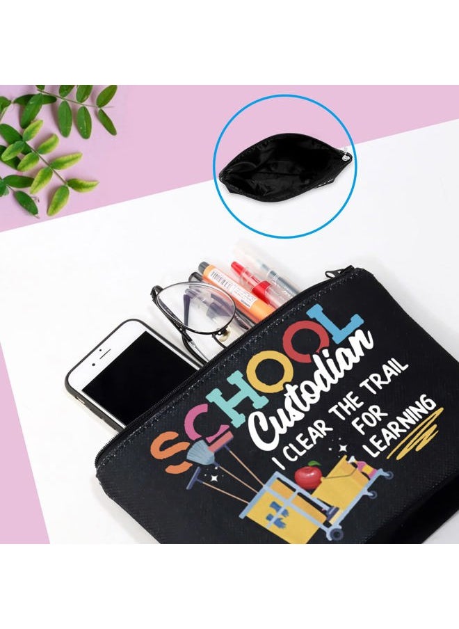 Custodian gift Maintenance Gift Janitorial Gift Janitor Appreciation Gift I Clear The Trail For Learning Teacher Makeup Bag (Custodian)