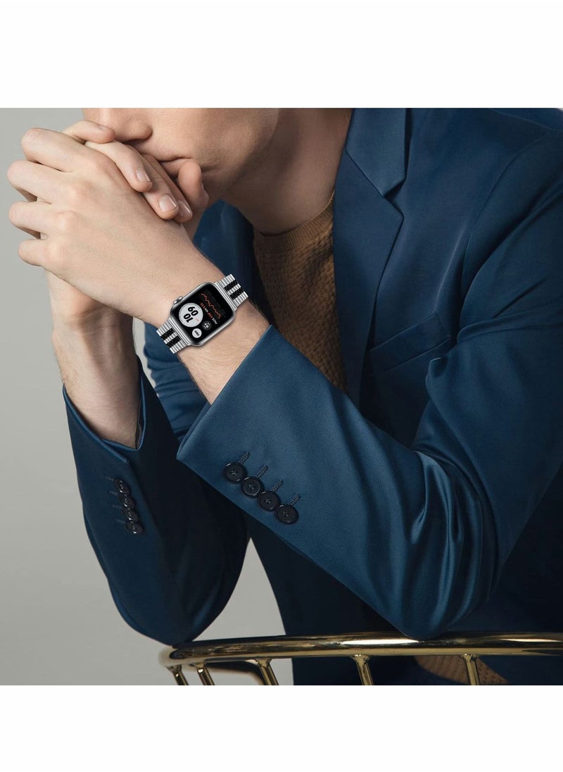 Metal Band Compatible with Apple Watch Series 8/7/6/5/4/SE 42mm 44mm 45mm