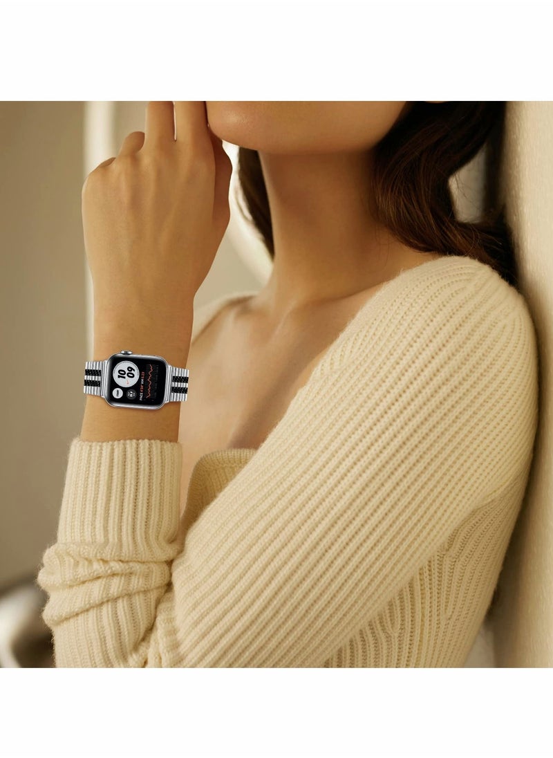 Metal Band Compatible with Apple Watch Series 8/7/6/5/4/SE 42mm 44mm 45mm