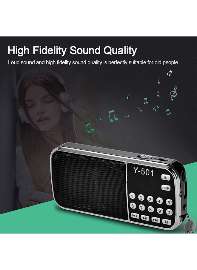 Digital Portable MP3 Speaker Audio Player V344 Black/Grey