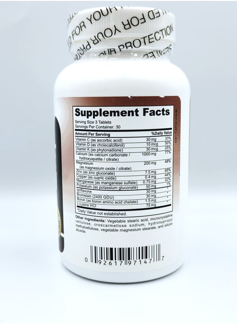 Trust Bone Health Supports Bones & Teeth Health Prevent Oateoporosis With Vitamin D3, Zinc, Calcium For Men And Women 90 Tablets