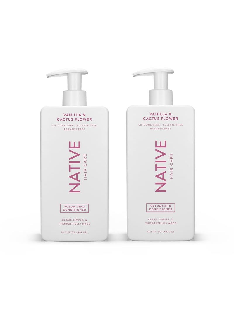 Native Vanilla  Cactus Flower Volumizing Conditioner contains Naturally Derived Ingredients All Hair Types  Color  Treated Fine to Dry Damaged Sulfate  Dye Free 165 fl oz each 2 Pack